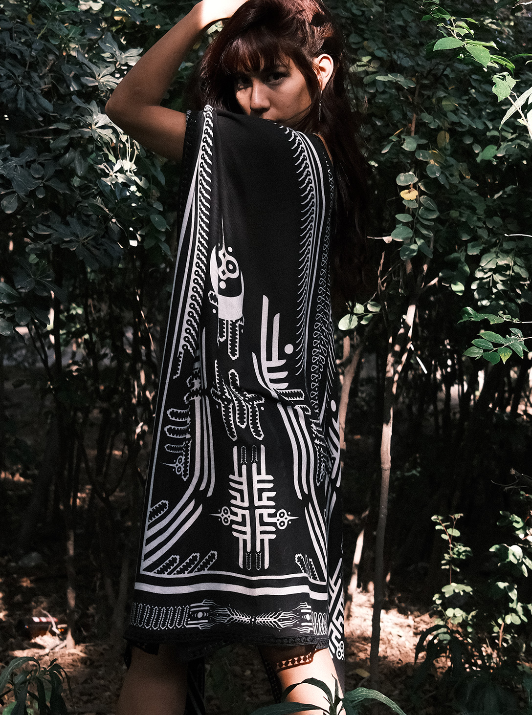 NABU KAFTAN BLACK&WHITE WOMEN