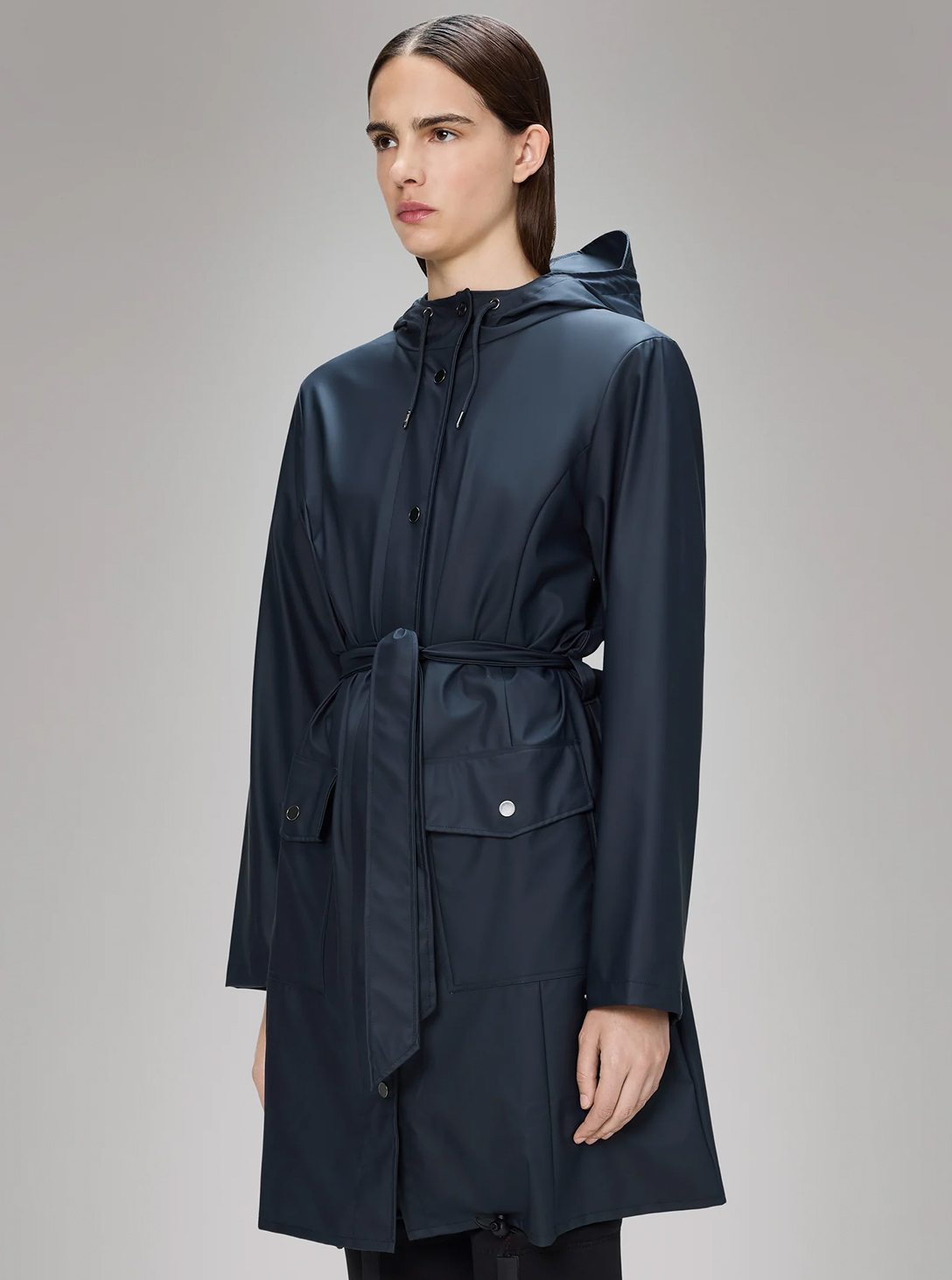 CURVE LONG JACKET NAVY