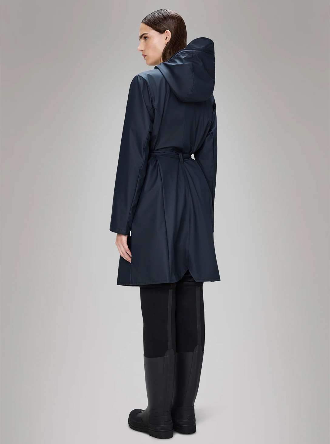 CURVE LONG JACKET NAVY