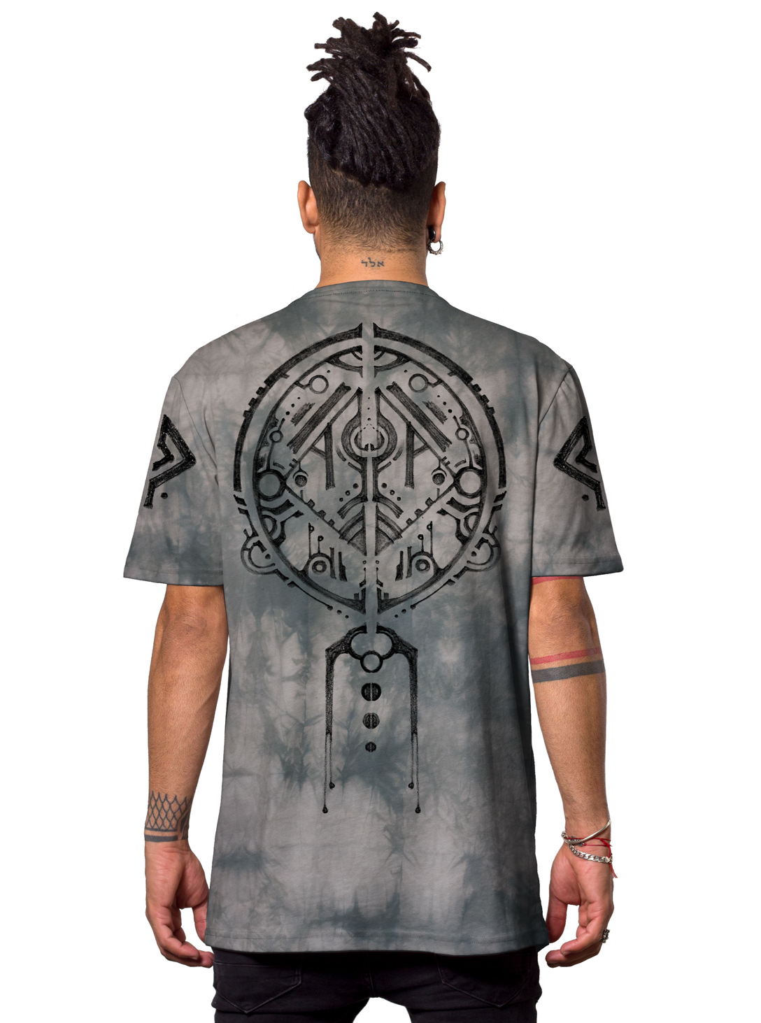 Nazu T-SHIRT Grey TIE DYE