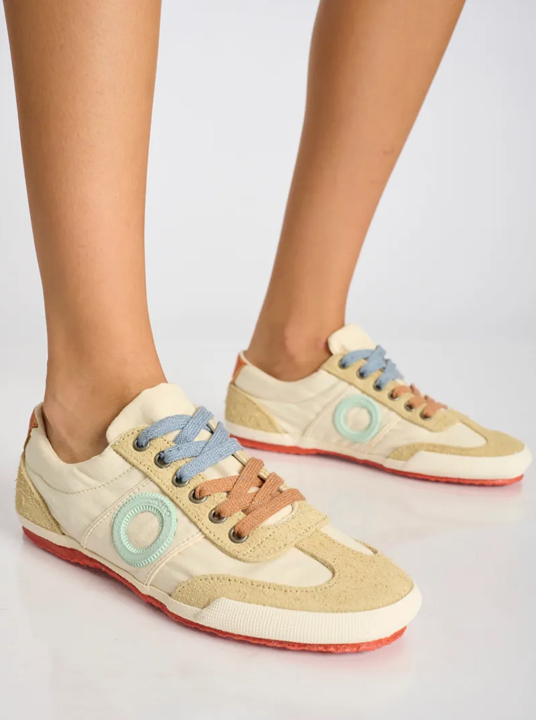  MAY WOMEM'S CANVAS sneakers NUDE