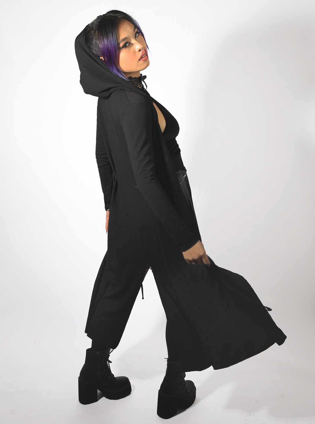 OMEN WOMEN'S CARDIGAN BLACK