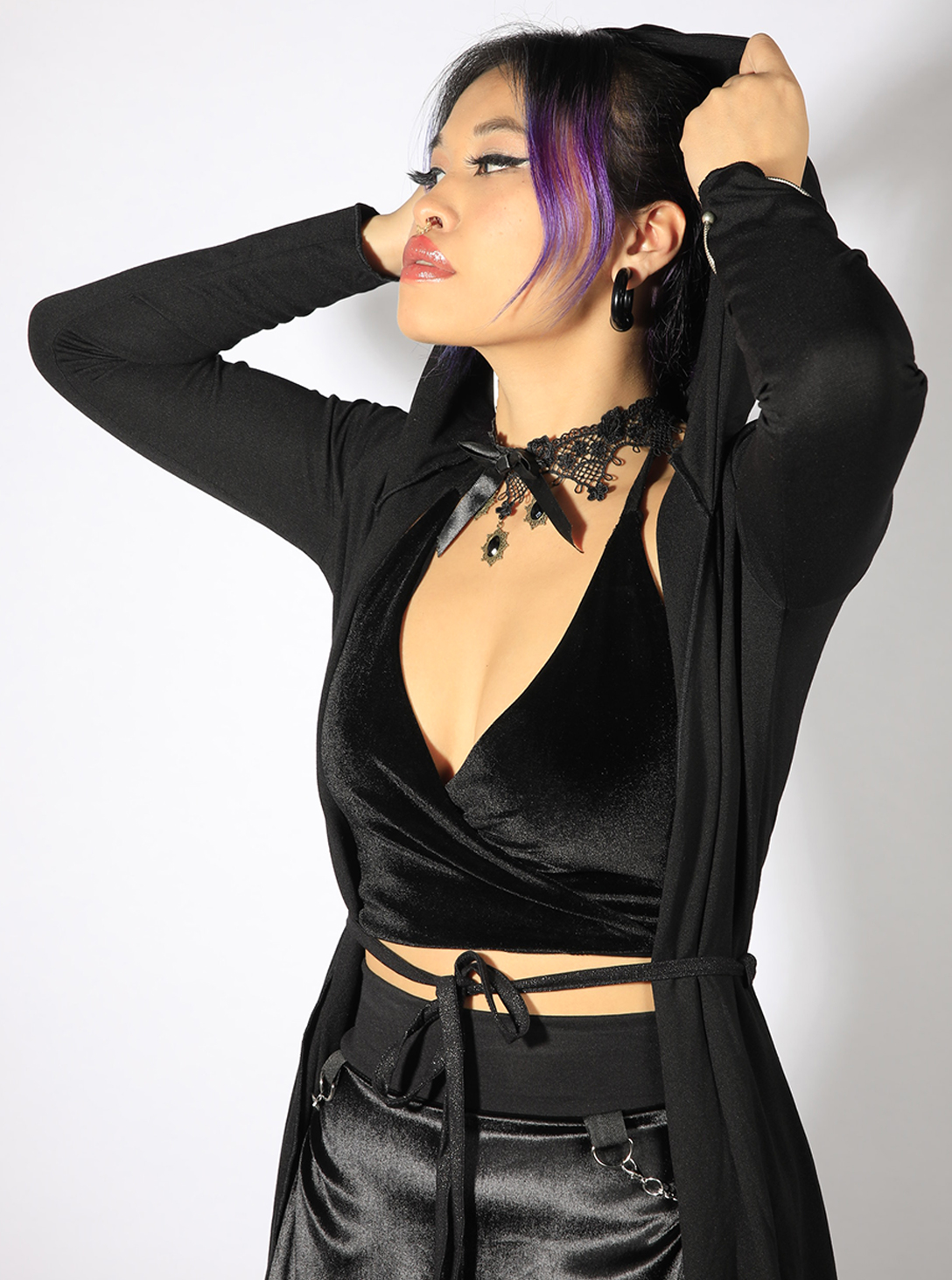 OMEN WOMEN'S CARDIGAN BLACK