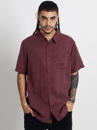 OR BUTTON SHIRT BORDEAUX WASH