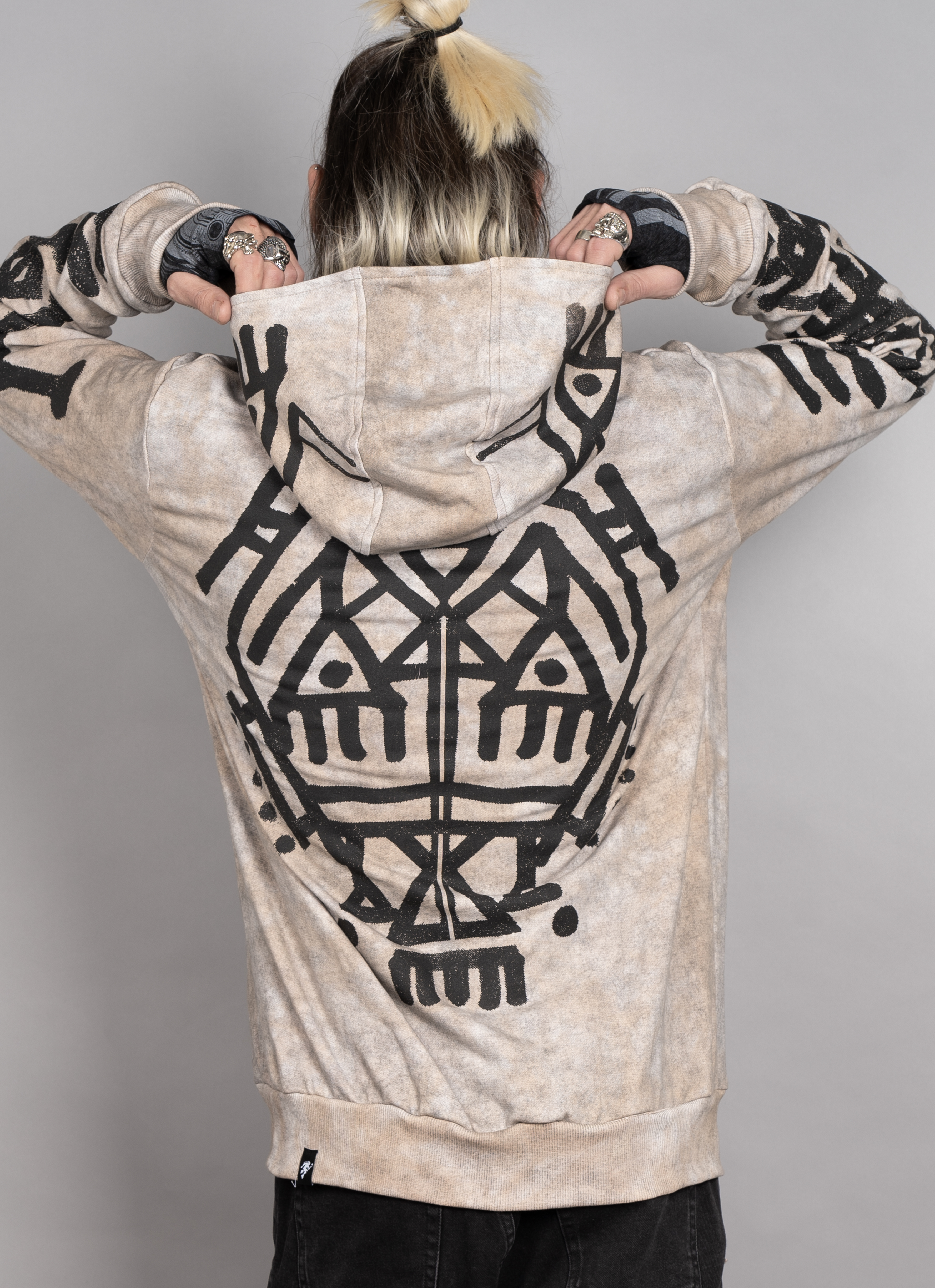 PALEO MEN HOOD-SAND TIE DYE