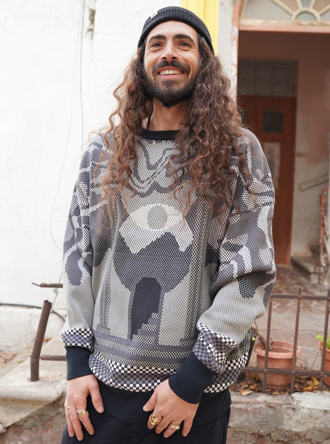 RISING PIXEL KNITTED SWEATER