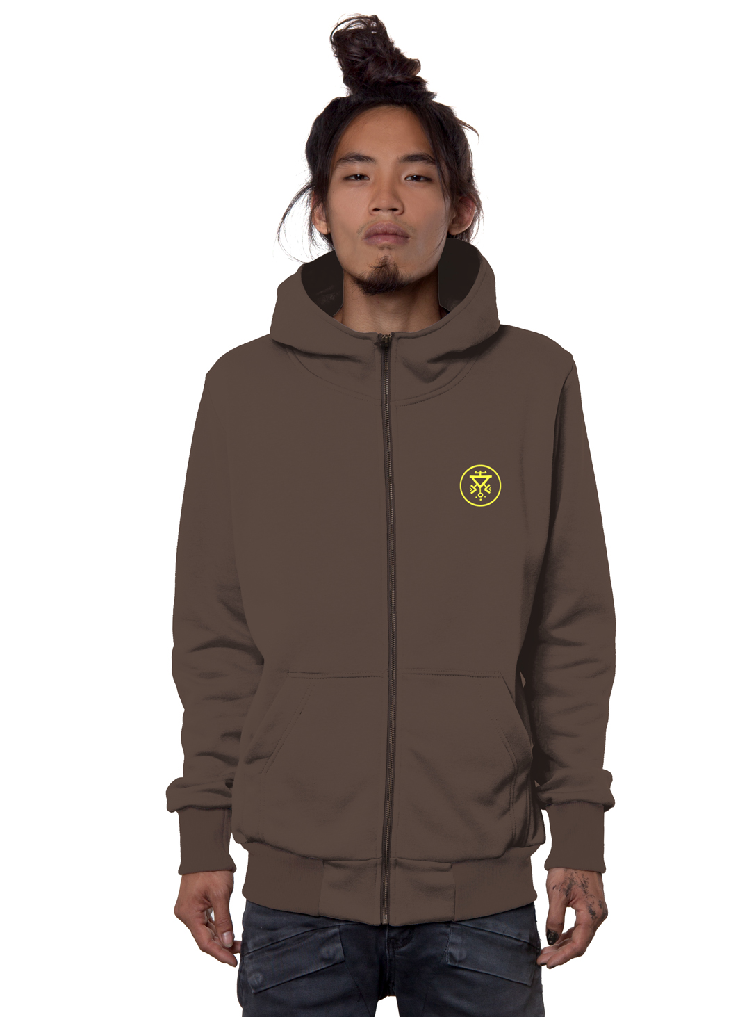 psychotoad MEN HOOD BROWN