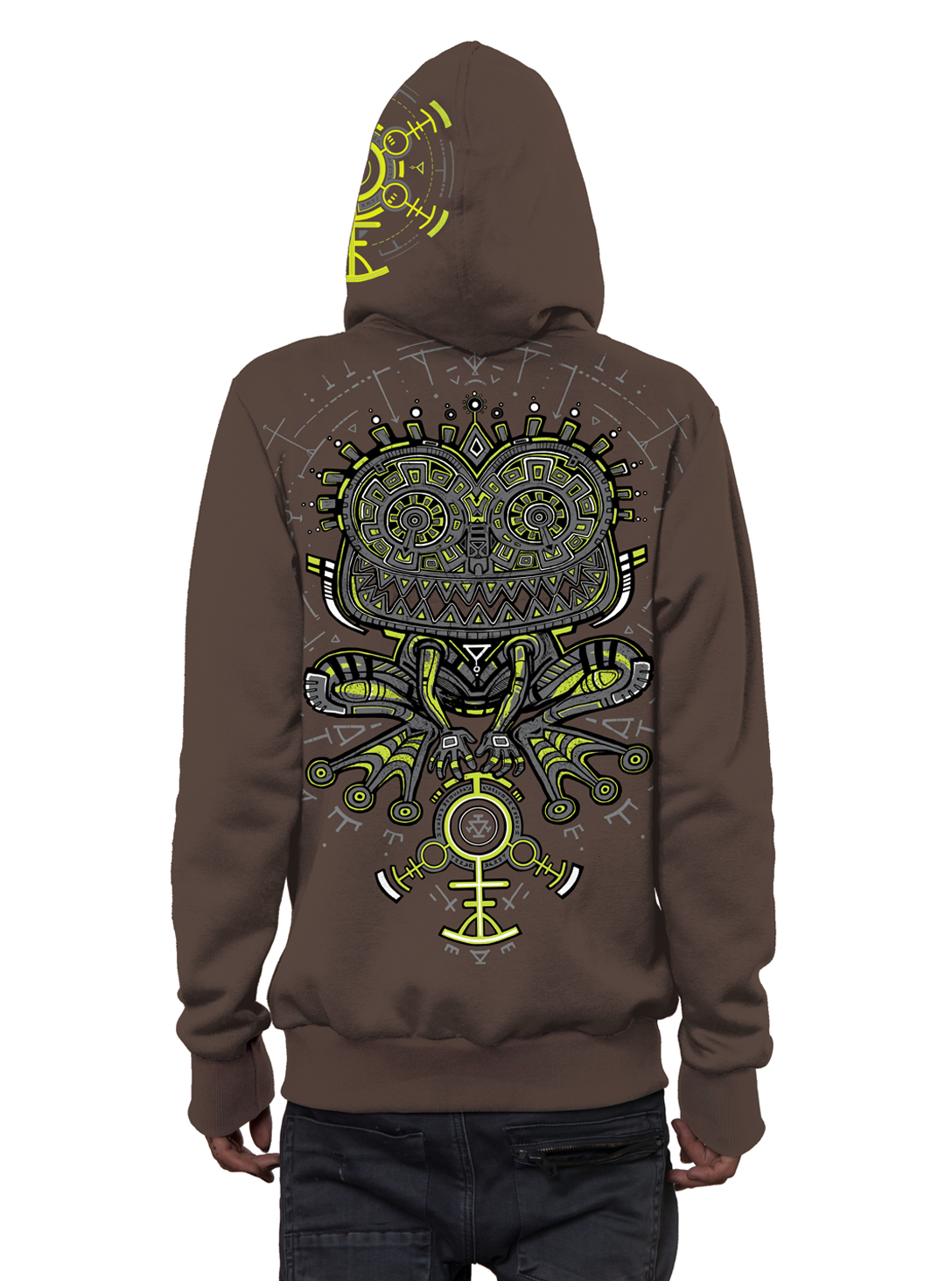 psychotoad MEN HOOD BROWN