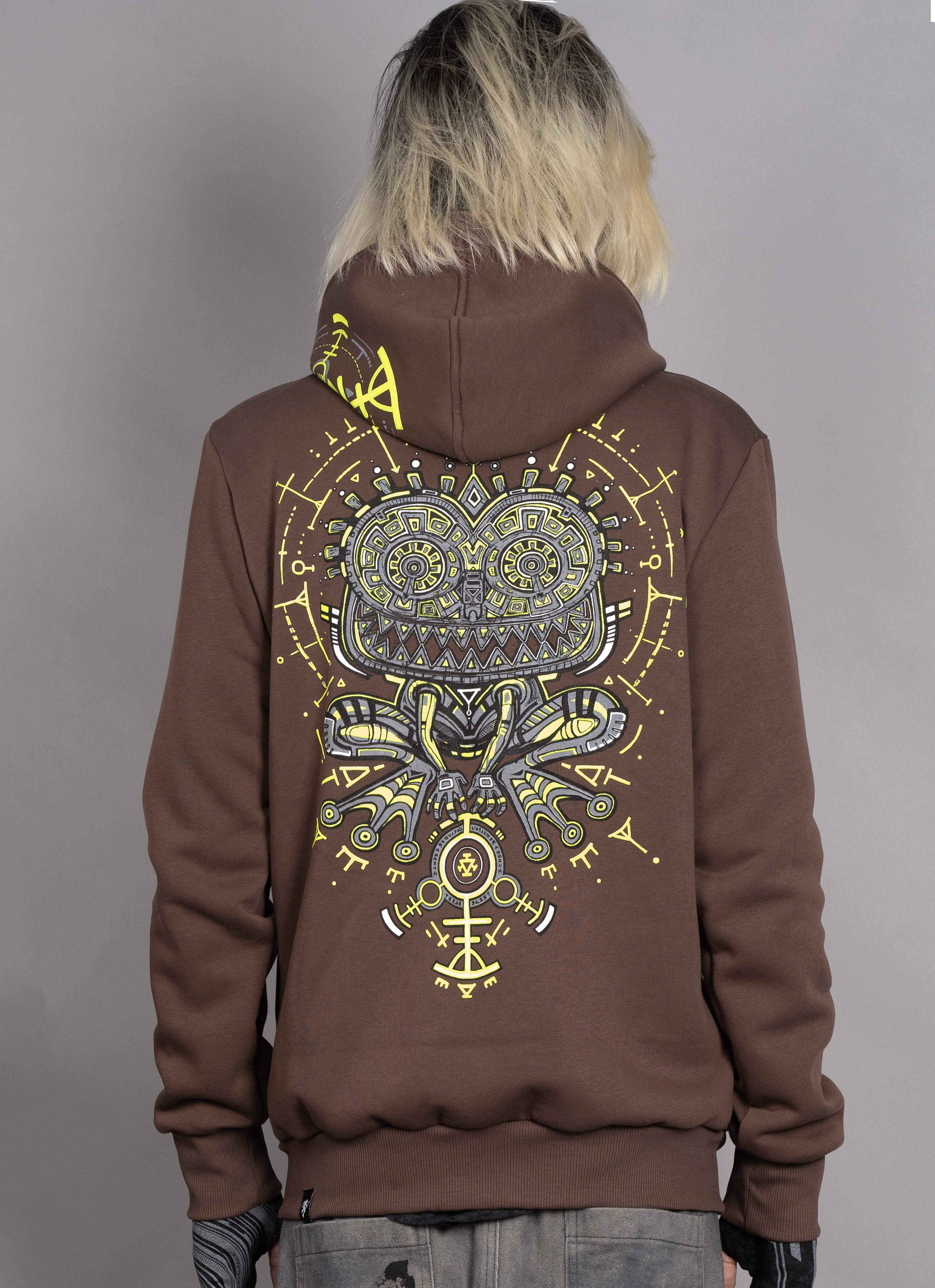 psychotoad MEN HOOD BROWN