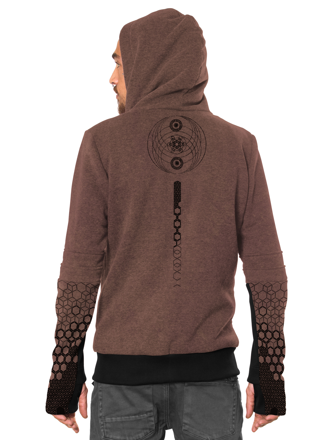 Saito MEN'S HOOD-BROWN TIE DYE