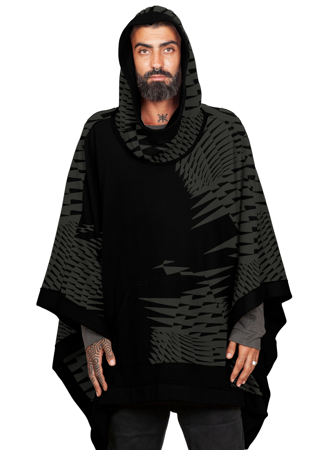 SAJAX PONCHO BLACK