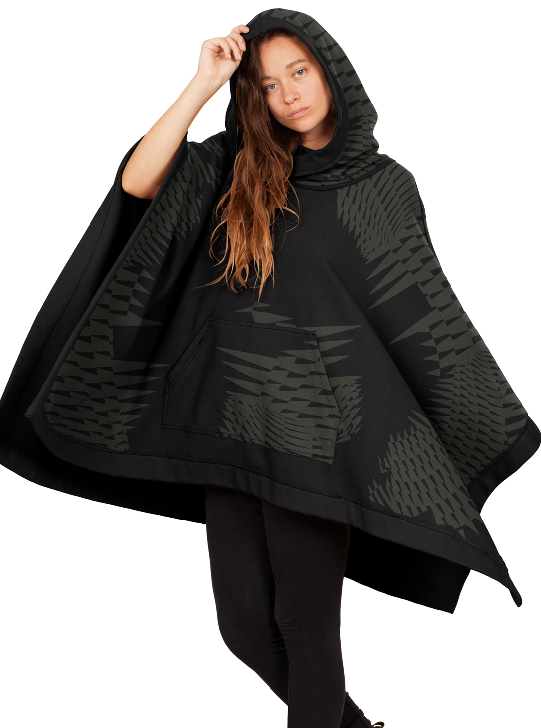 SAJAX PONCHO BLACK