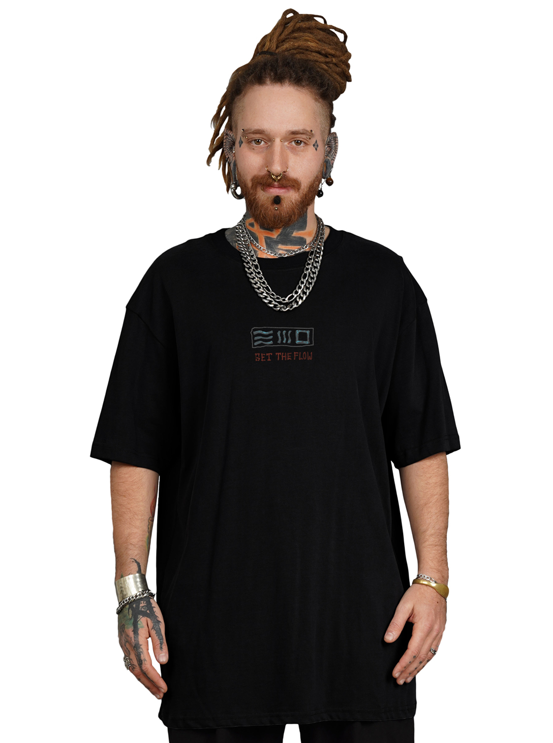 SET THE FLOW MEN'S T-SHIRT BLACK
