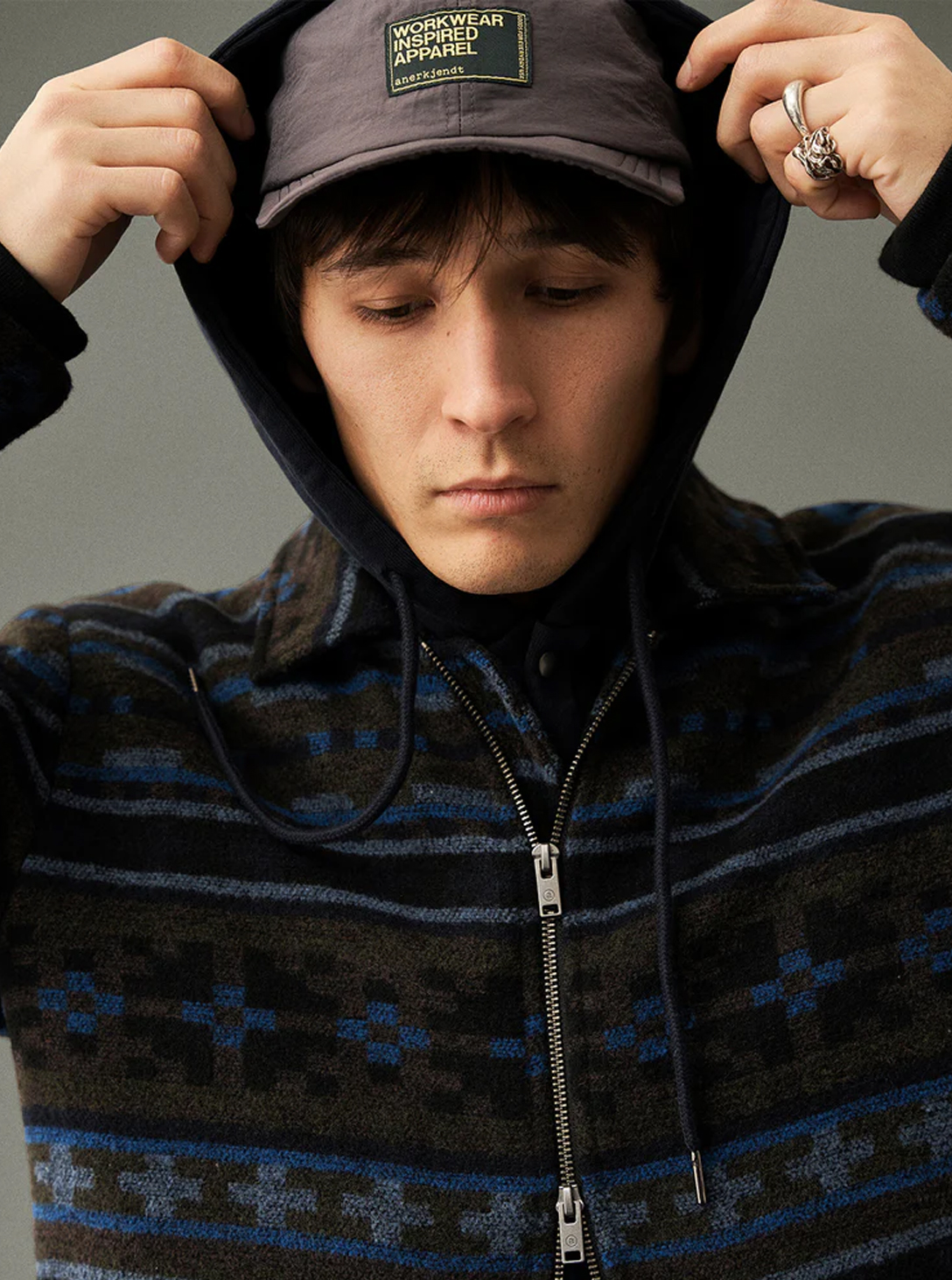 AKBRUCE MEN WOOL JACKET-SKY CAPTAIN