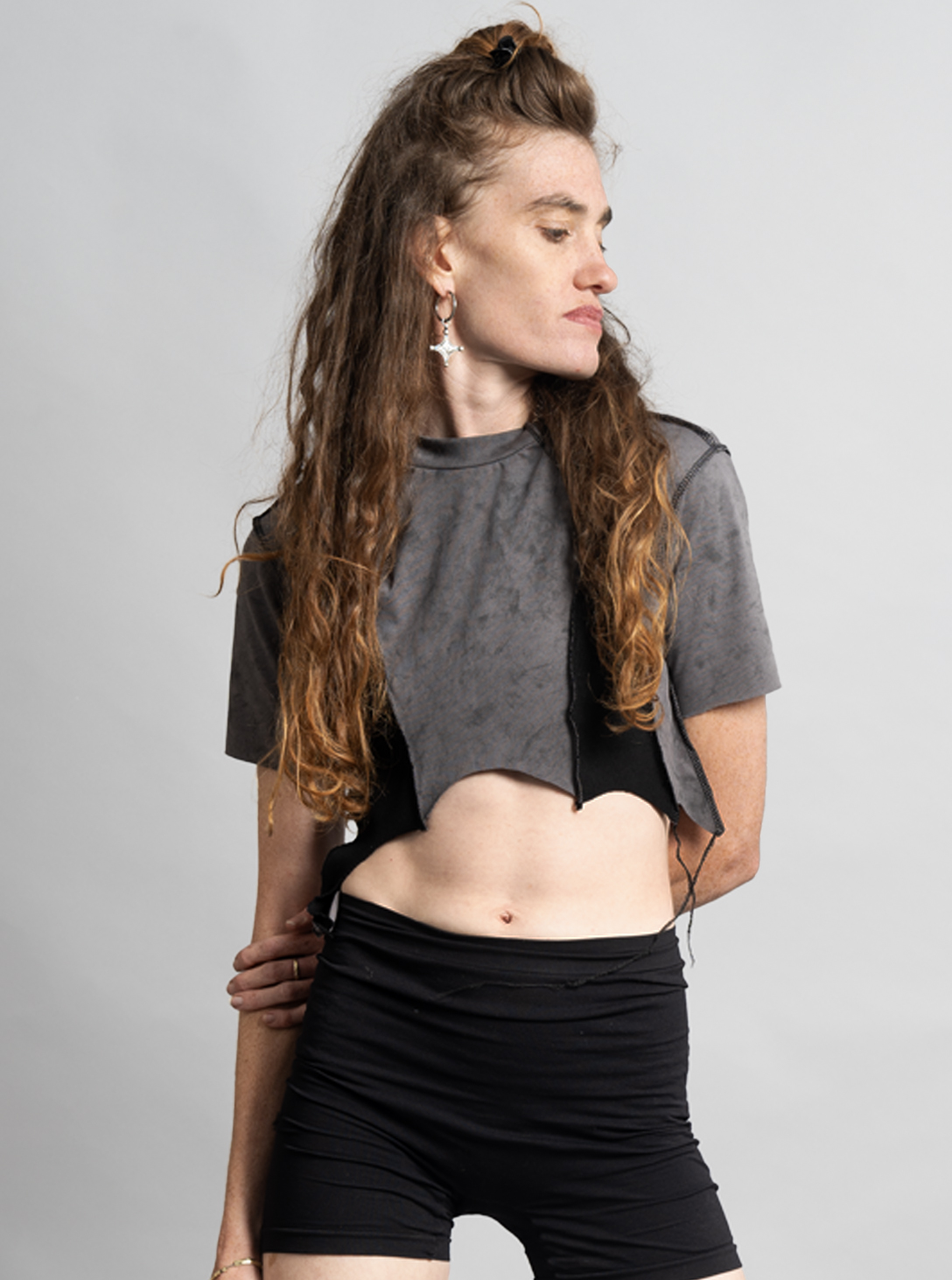 SONIC WOMEN CROP TOP GALAXY GREY