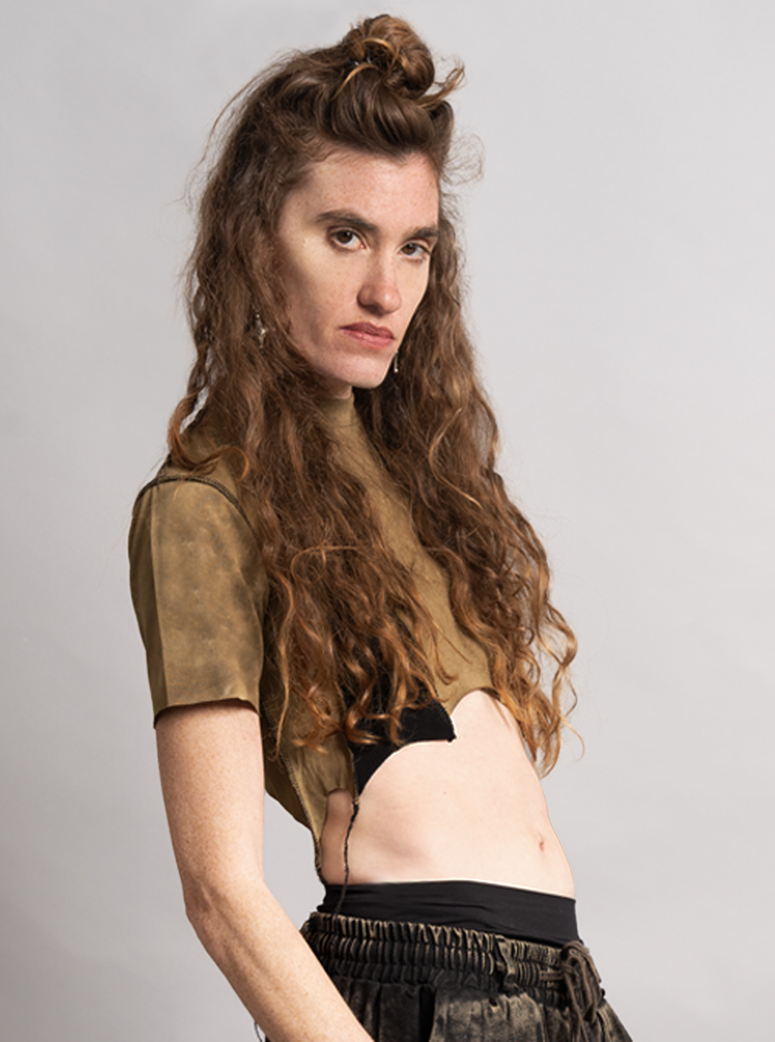 SONIC CROP TOP STONE TIE DYE