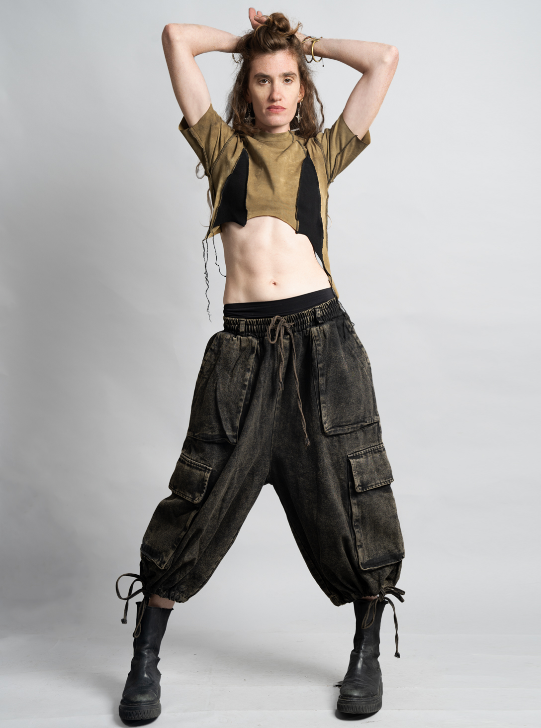 SONIC CROP TOP STONE TIE DYE