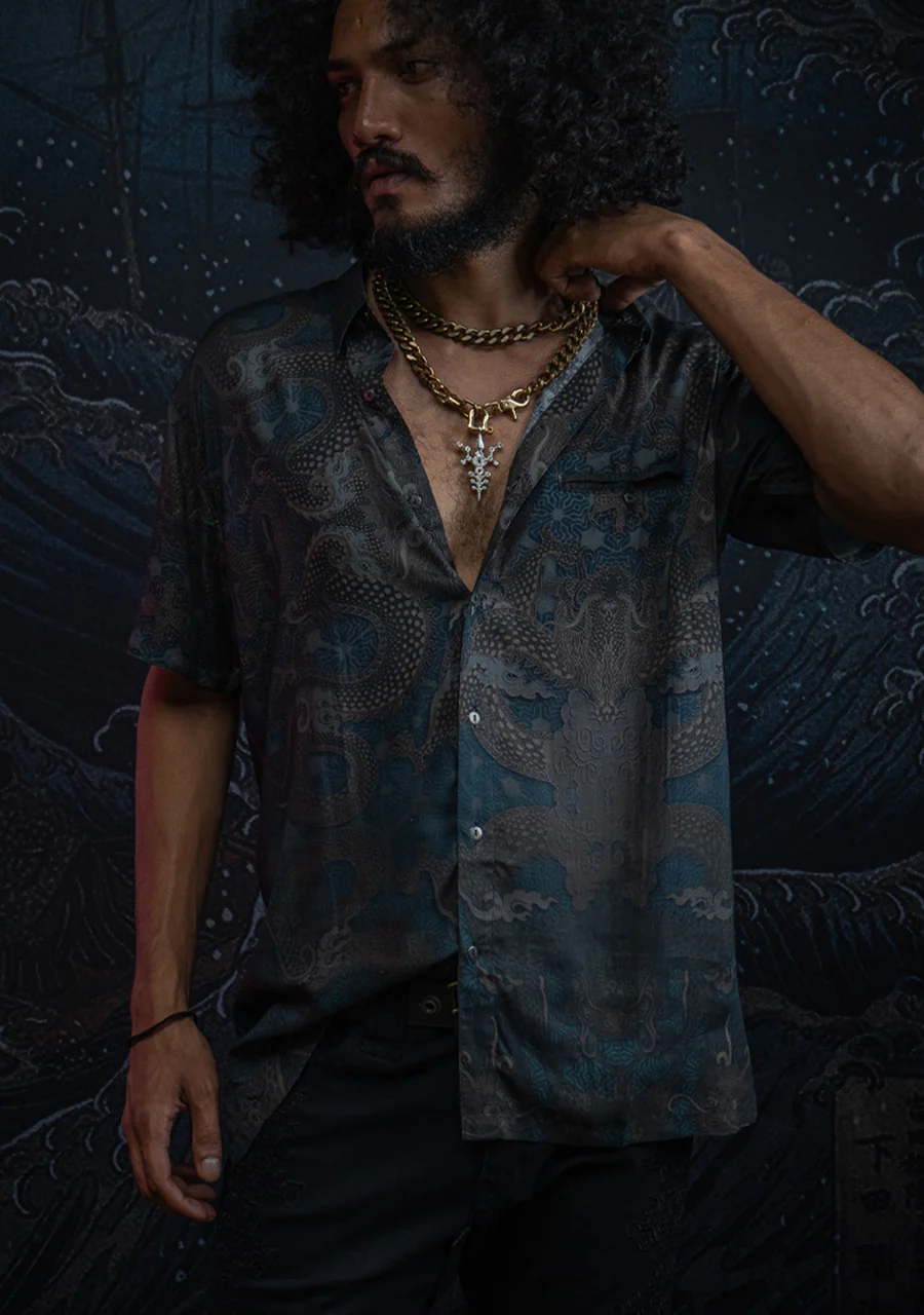 Shirt Men Half Sleeves  Bamboo - DRAGONS