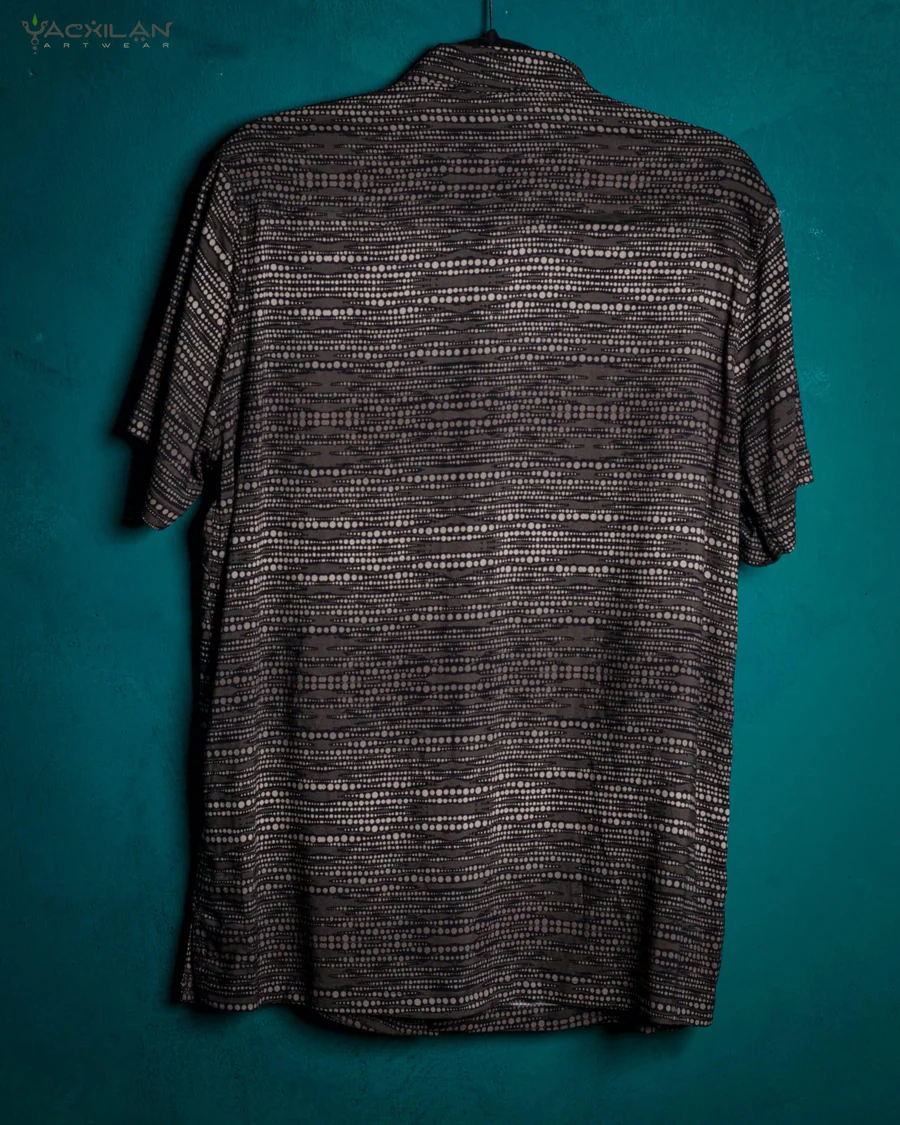 Men's Half Sleeve Shirts Viscose All-Over Digital Print SANDSTORM