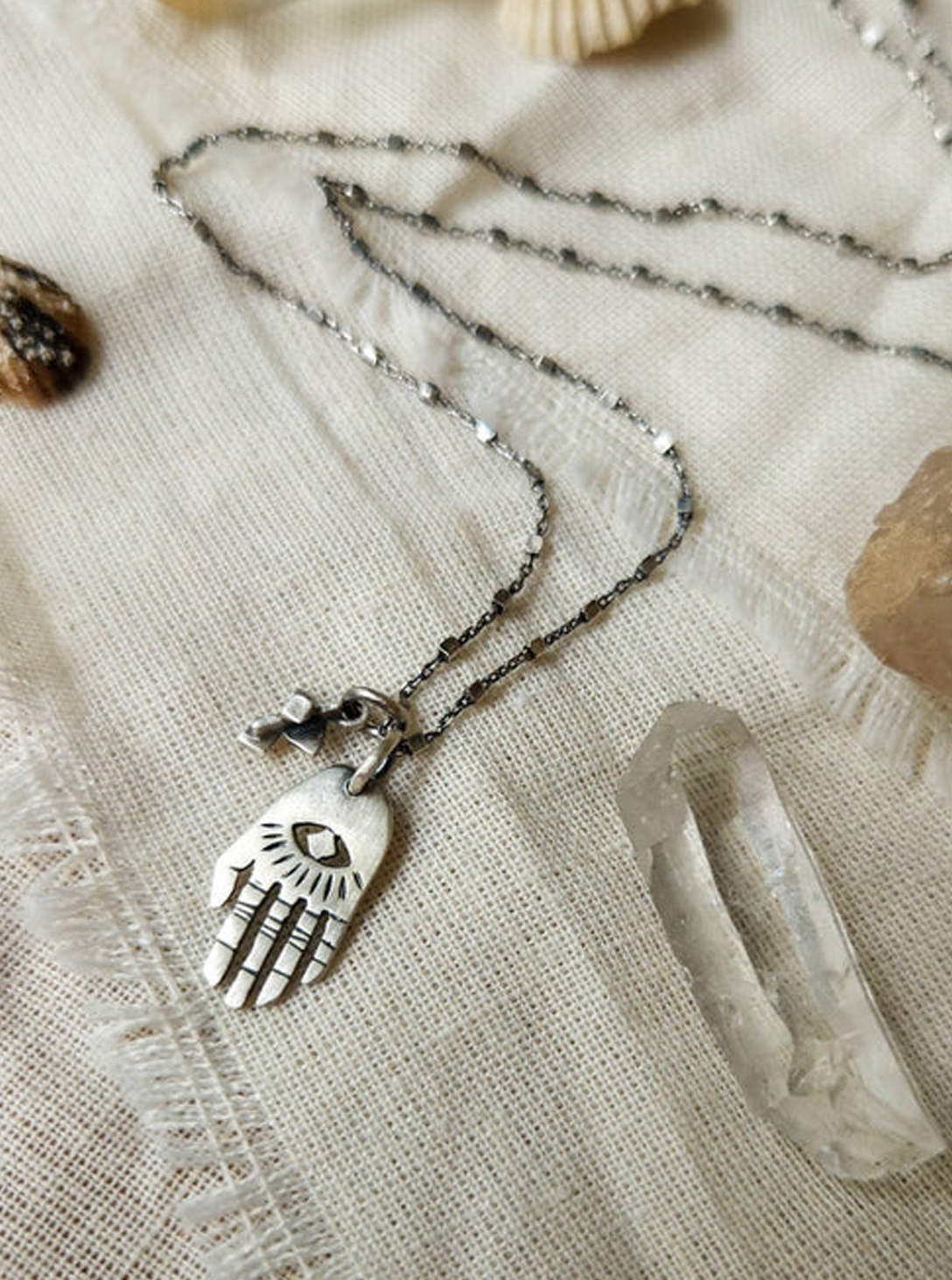 Silver Hamsa Necklace