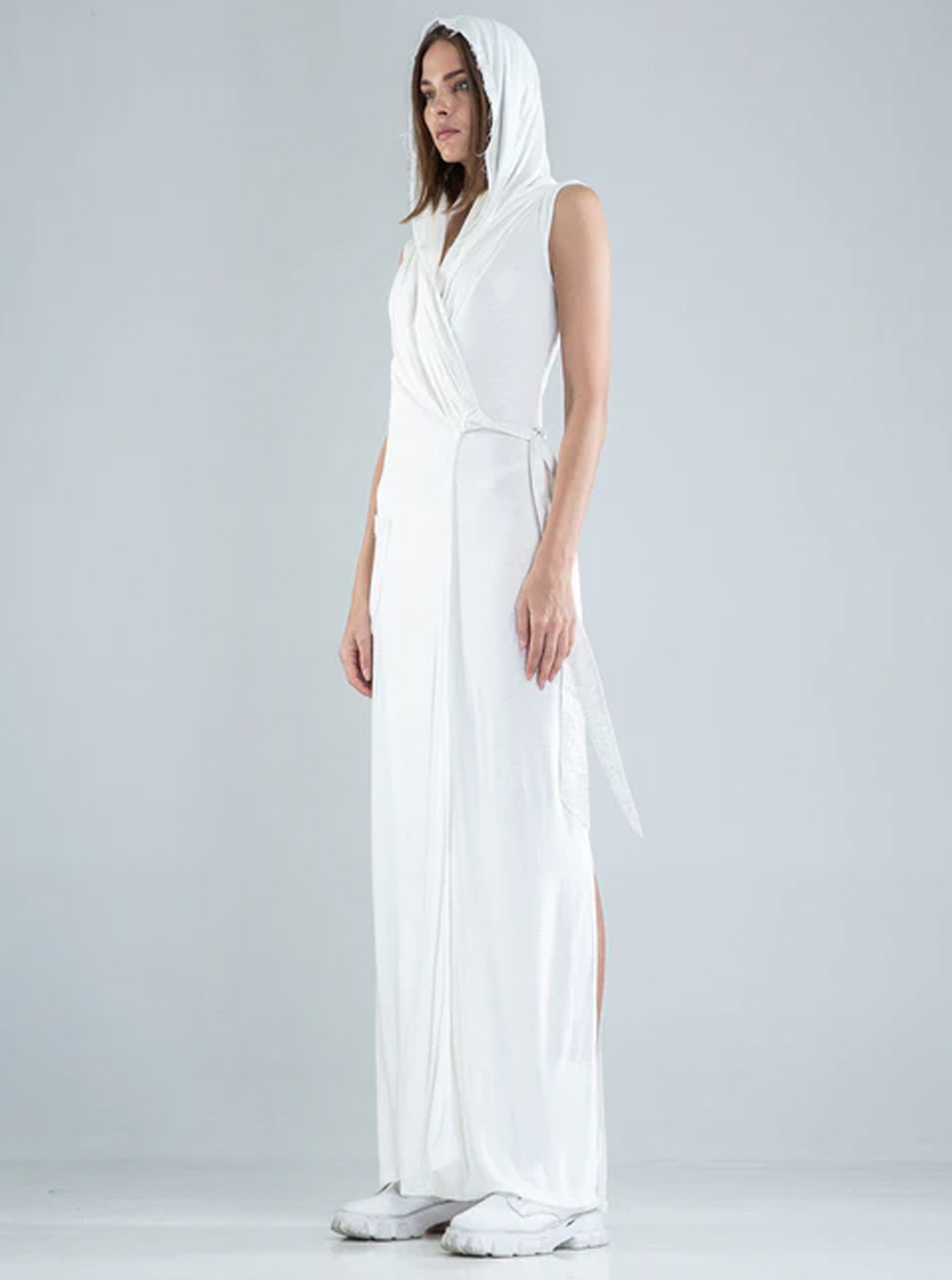 Sorcerer Ho-WOEMN WRAPED Maxi Dress OFFWHITE