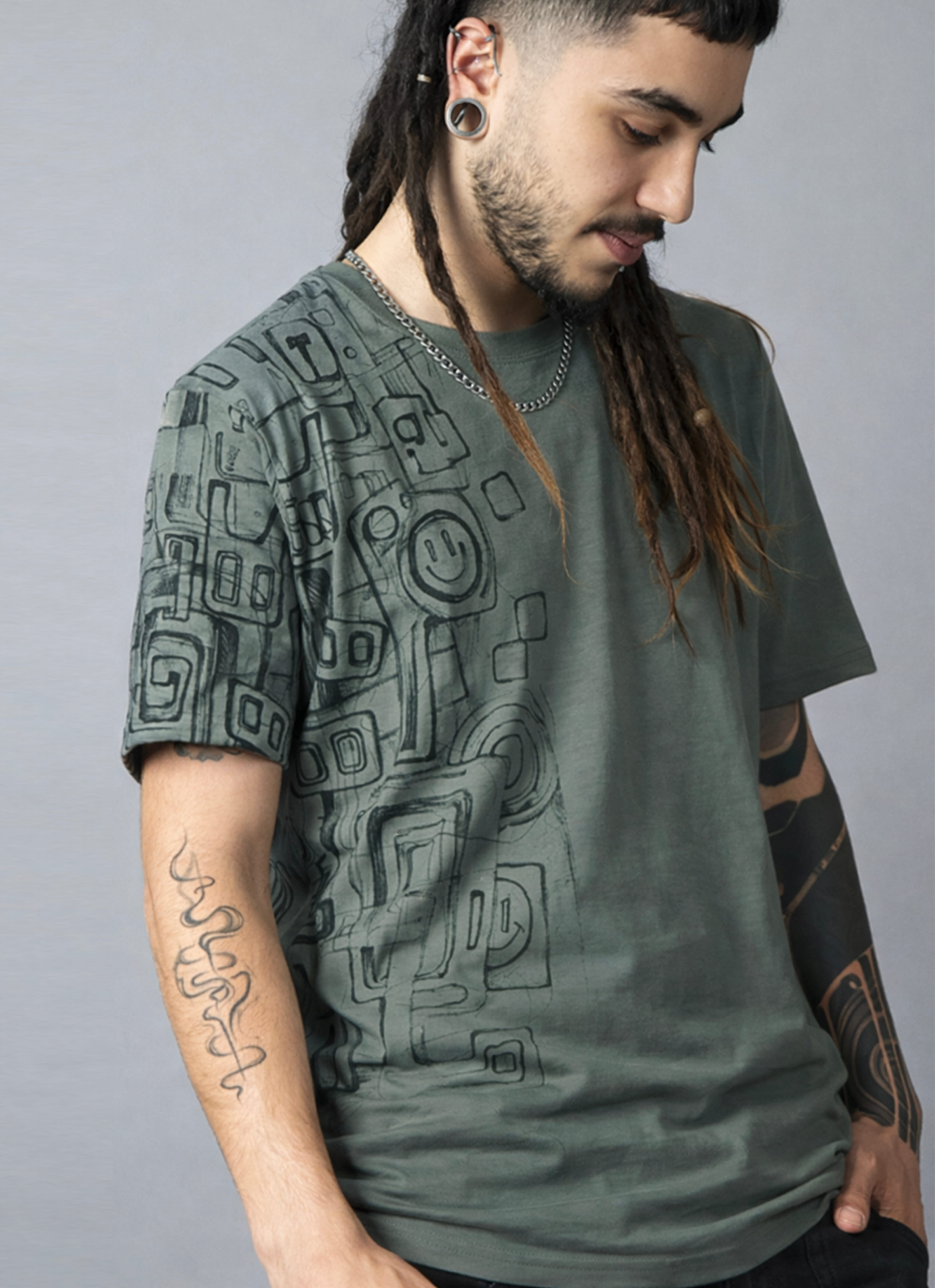 THE WALL MEN'S T- SHIRT OLIVE