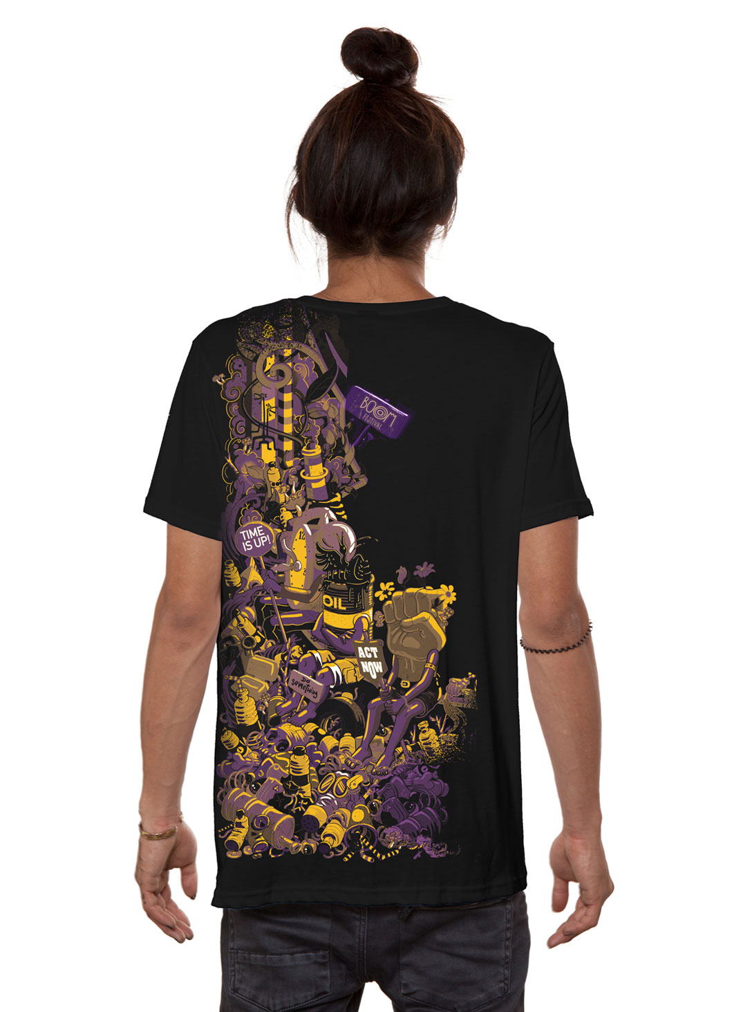 TIME IS UP T-SHIRT BLACK-BOOM FESTIVAL