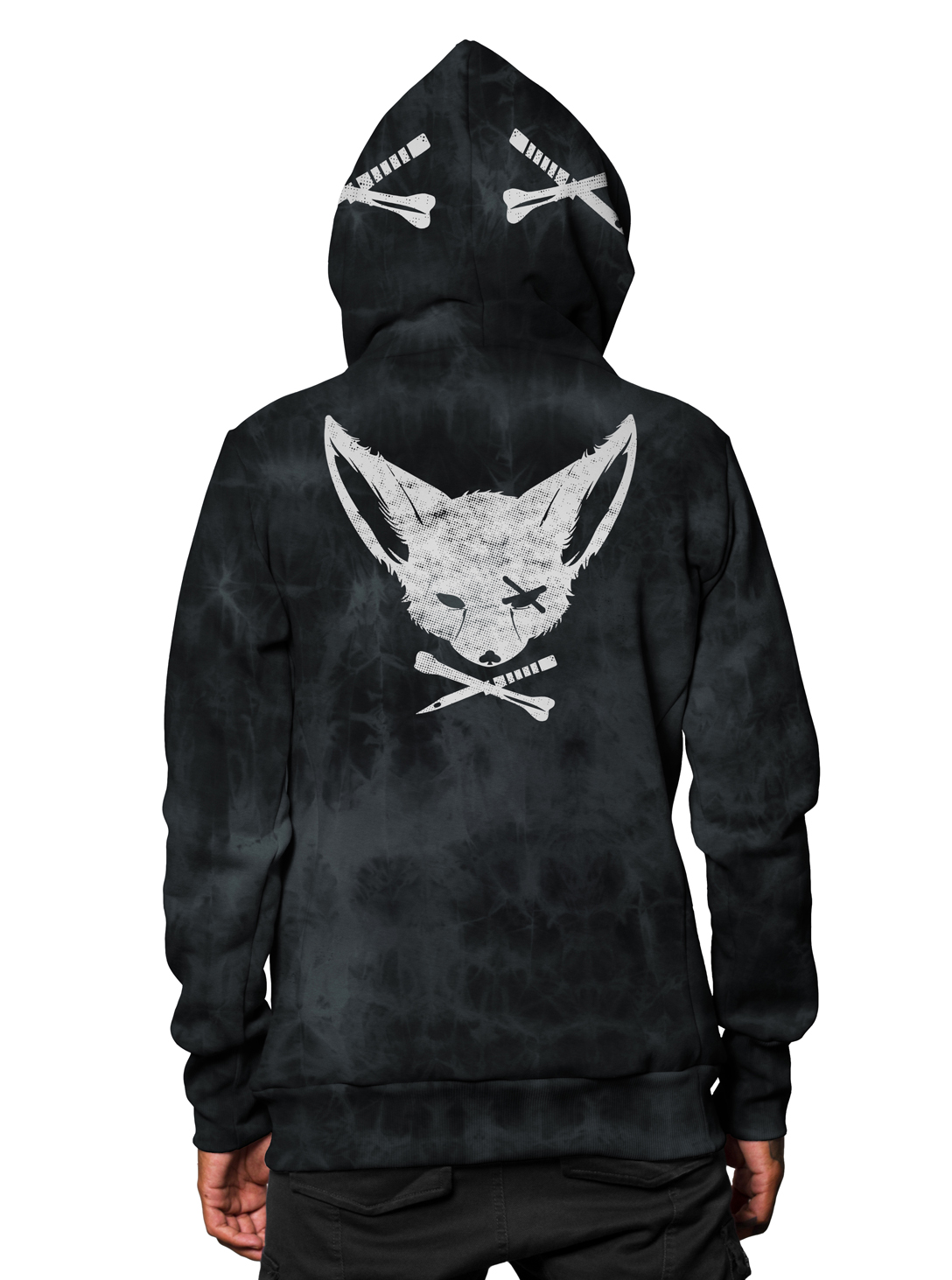 Twizy MEN-Black  TIE DYE Hoodie 