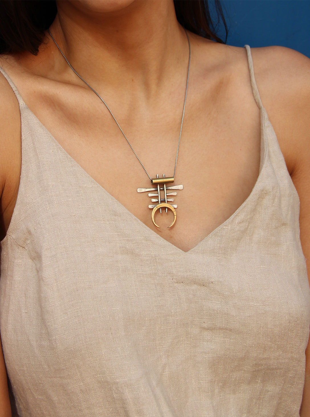 Warmth Warrior Necklace SILVER & BRASS