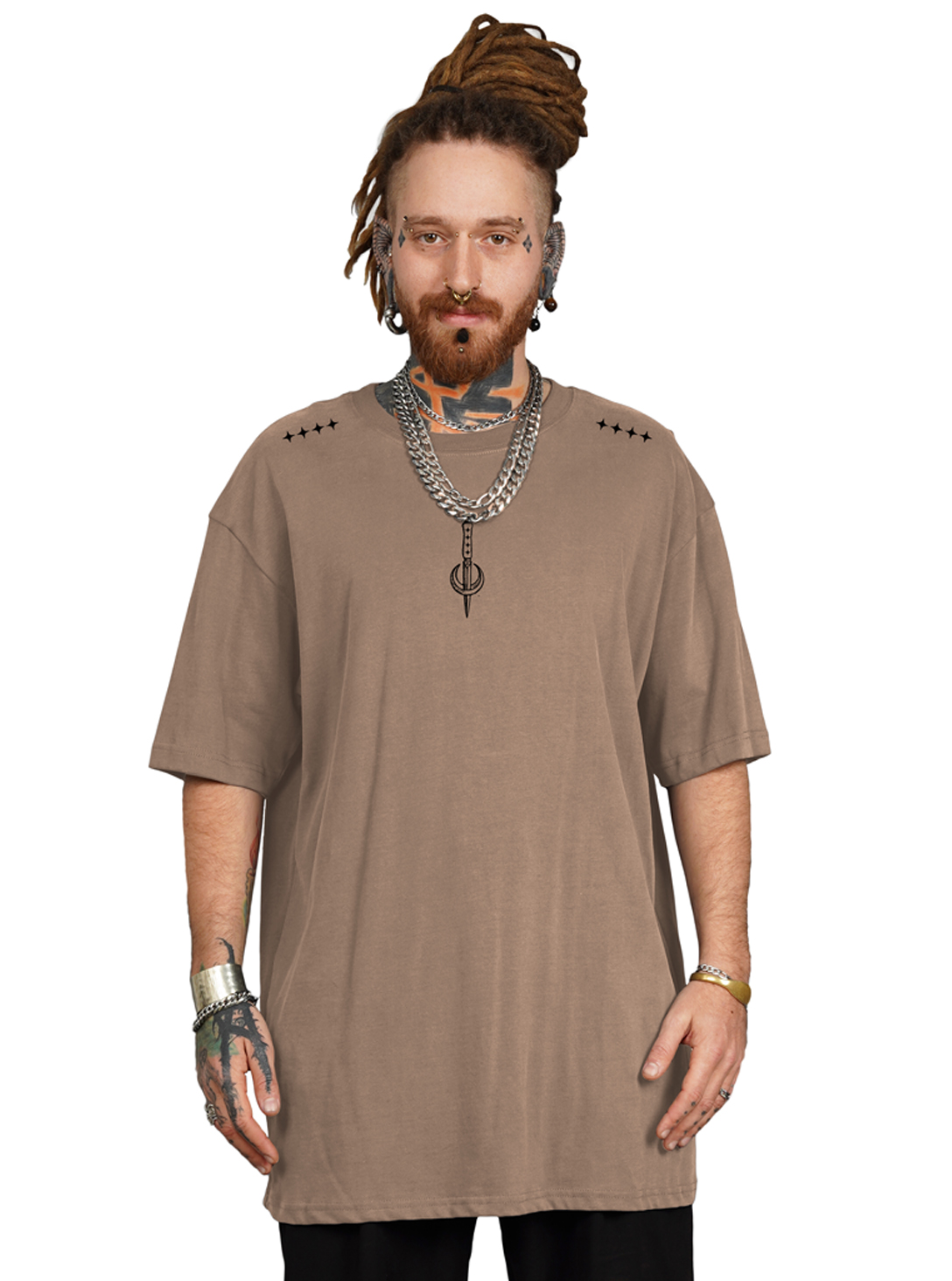 WHISPER OVERSIZE T-SHIRT MOKA