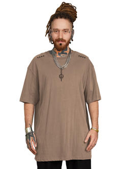 WHISPER OVERSIZE T-SHIRT MOKA