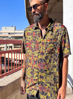 Funtasm Button Shirt Jungle Brown