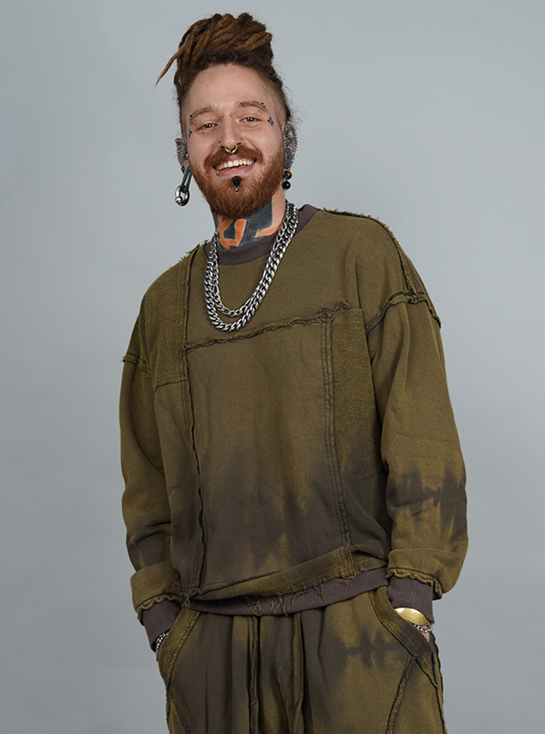 YOSHINORI PULLOVER GREEN