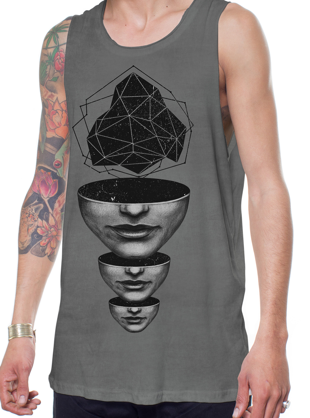 Master Mind Wash Grey Tank 