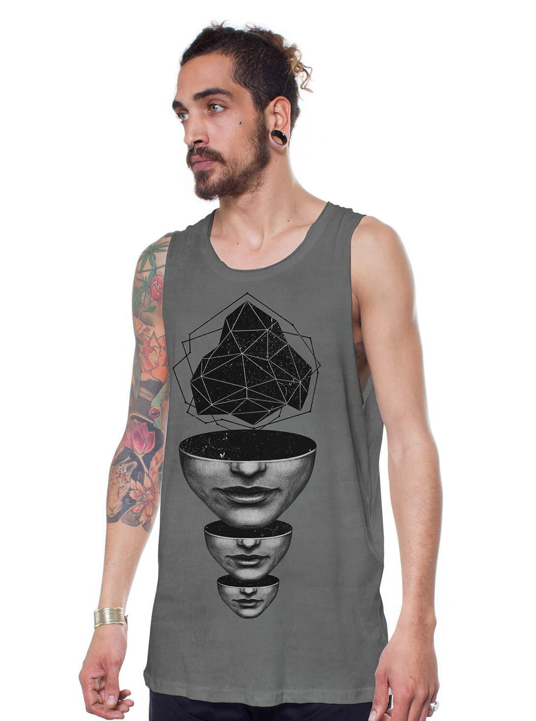 Master Mind Wash Grey Tank 