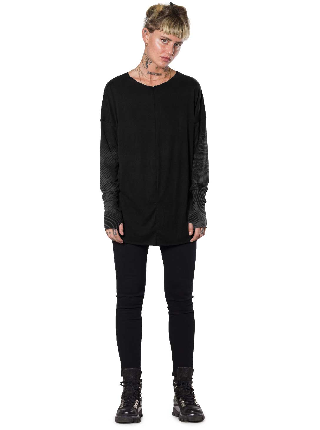 Okinami black long sleeve shirt 