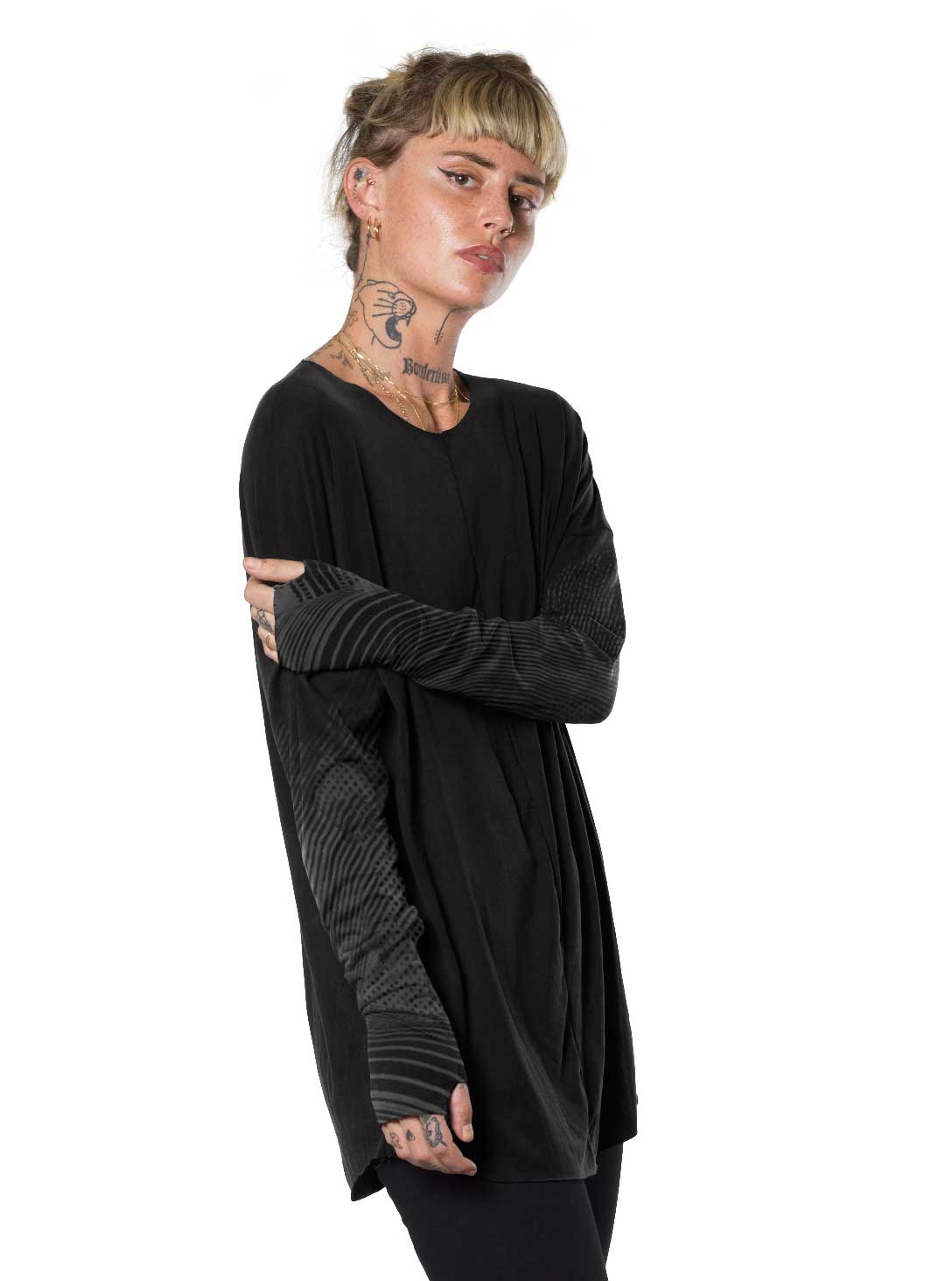 Okinami black long sleeve shirt 