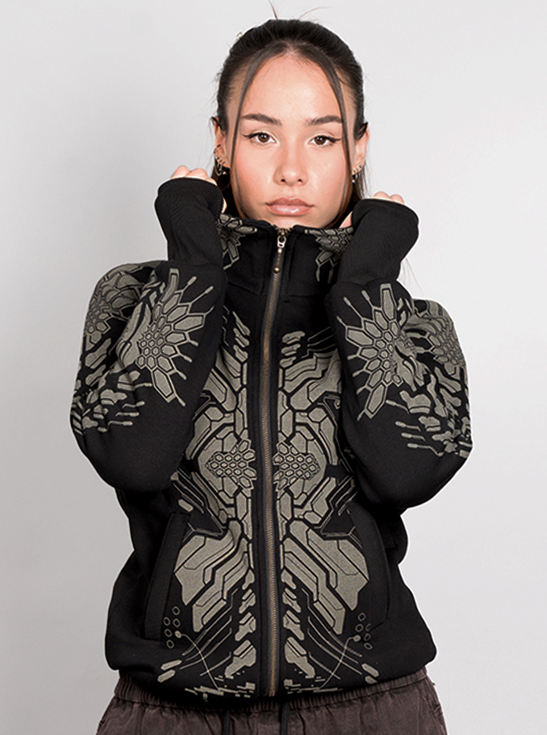 FUSHICHO WOMEN'S HOOD Black 