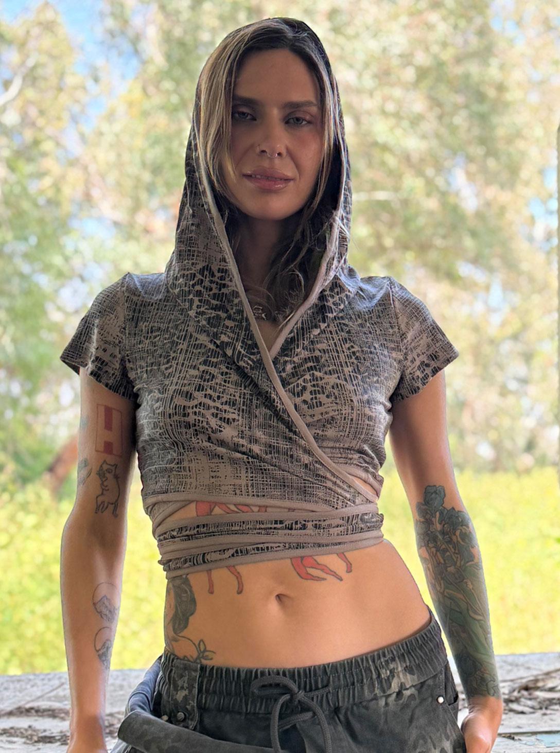 Cheeta Warp WOMEN'S TOP Moka