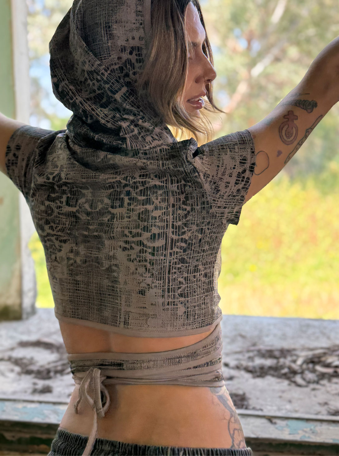 Cheeta Warp WOMEN'S TOP Moka