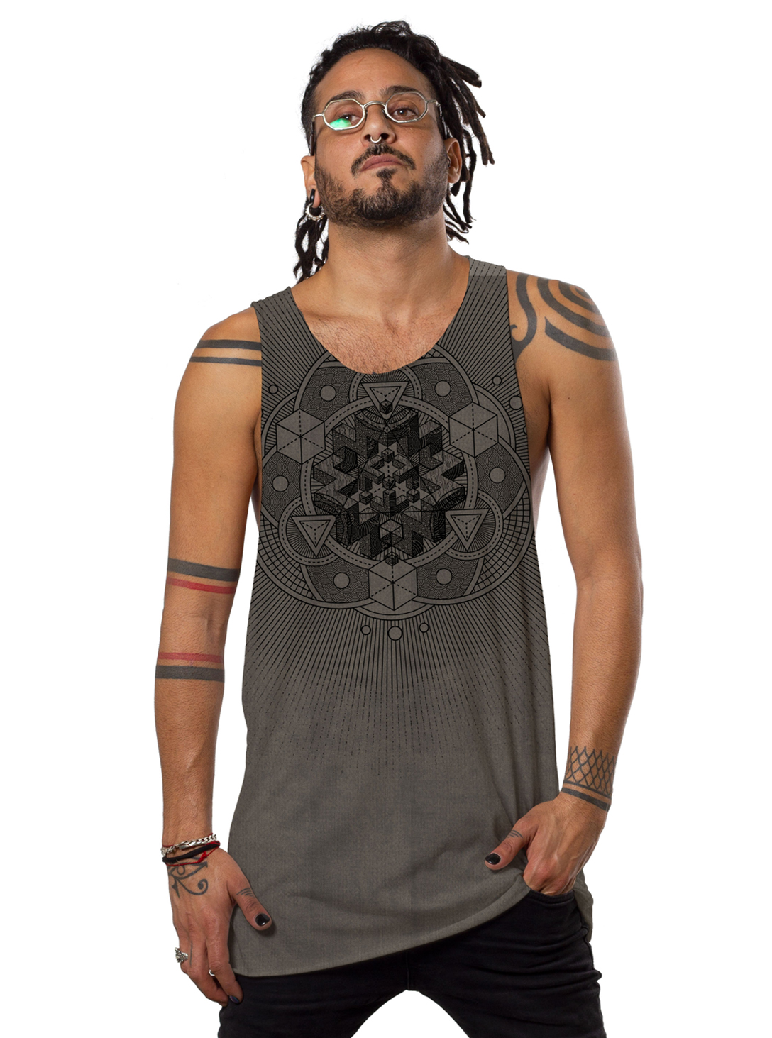 CUBE MEN'S TANK - MOKA