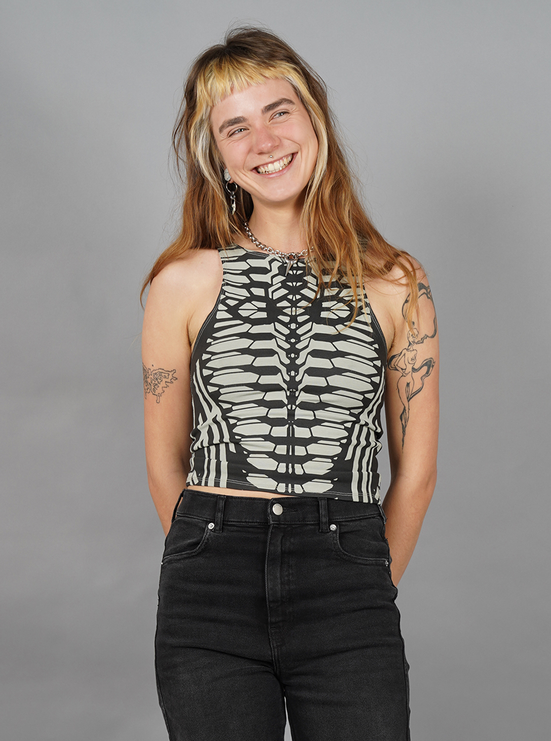 CYBER ROSE TOP OLIVE