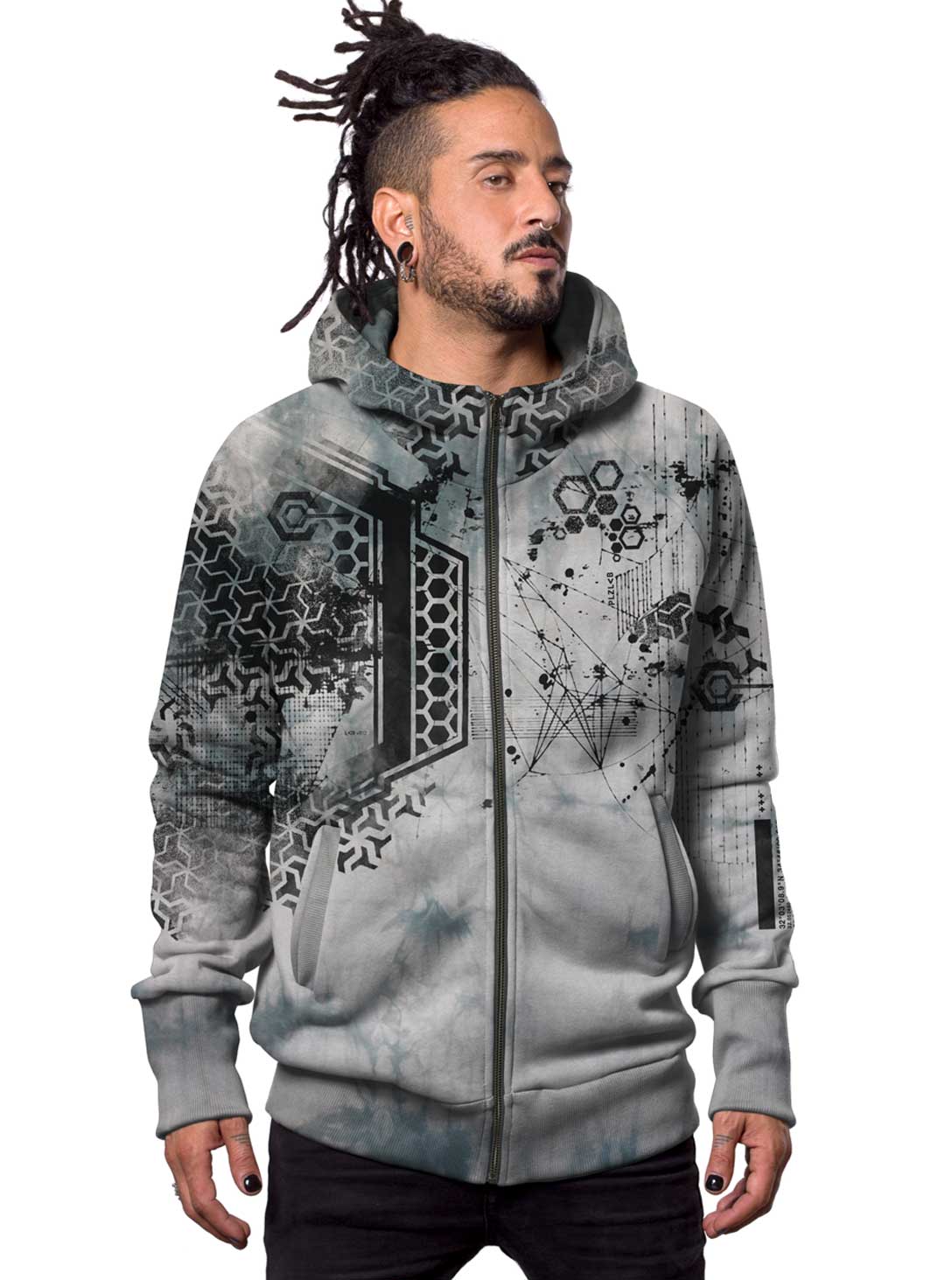 Dea MEN HOOD Grey TIE DYE