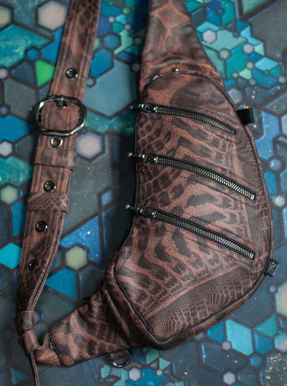 Botta Bag / Fake Leather Buckle - Earth Dots SANDOKAN