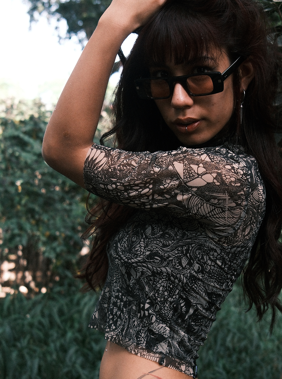 Juno Nude Mesh Top 