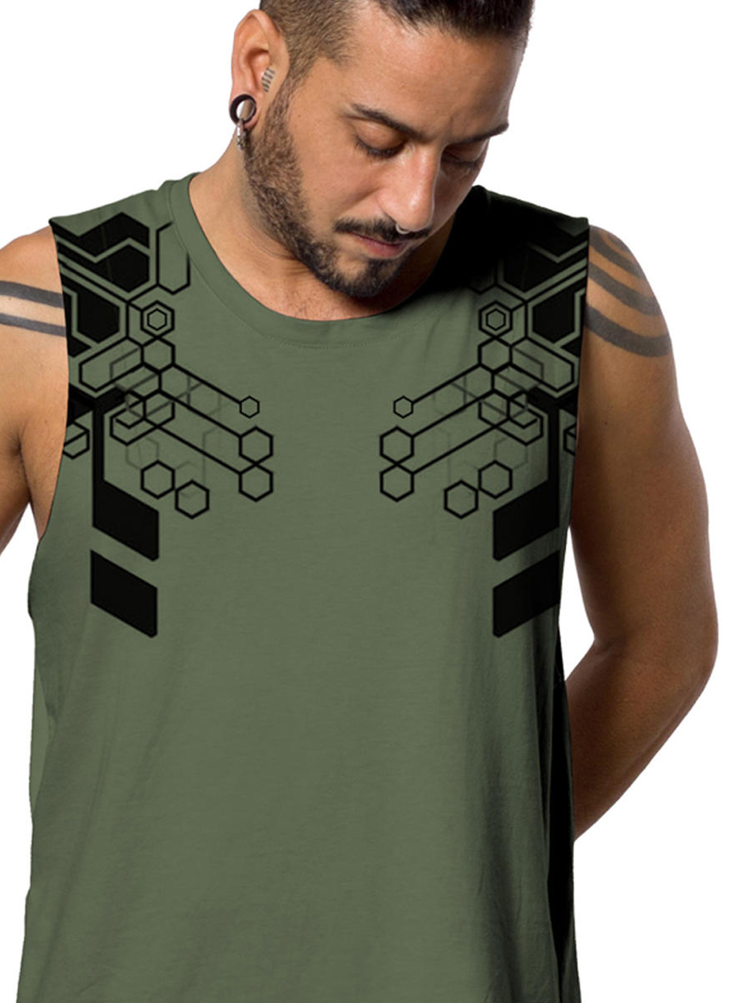 KAITAN OLIVE-MEN TANK TOP