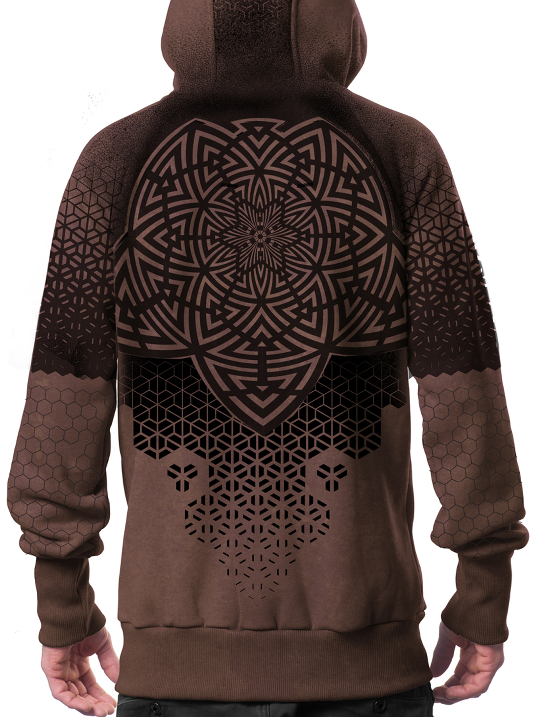 Mark MEN HOOD-  BROWN TEX