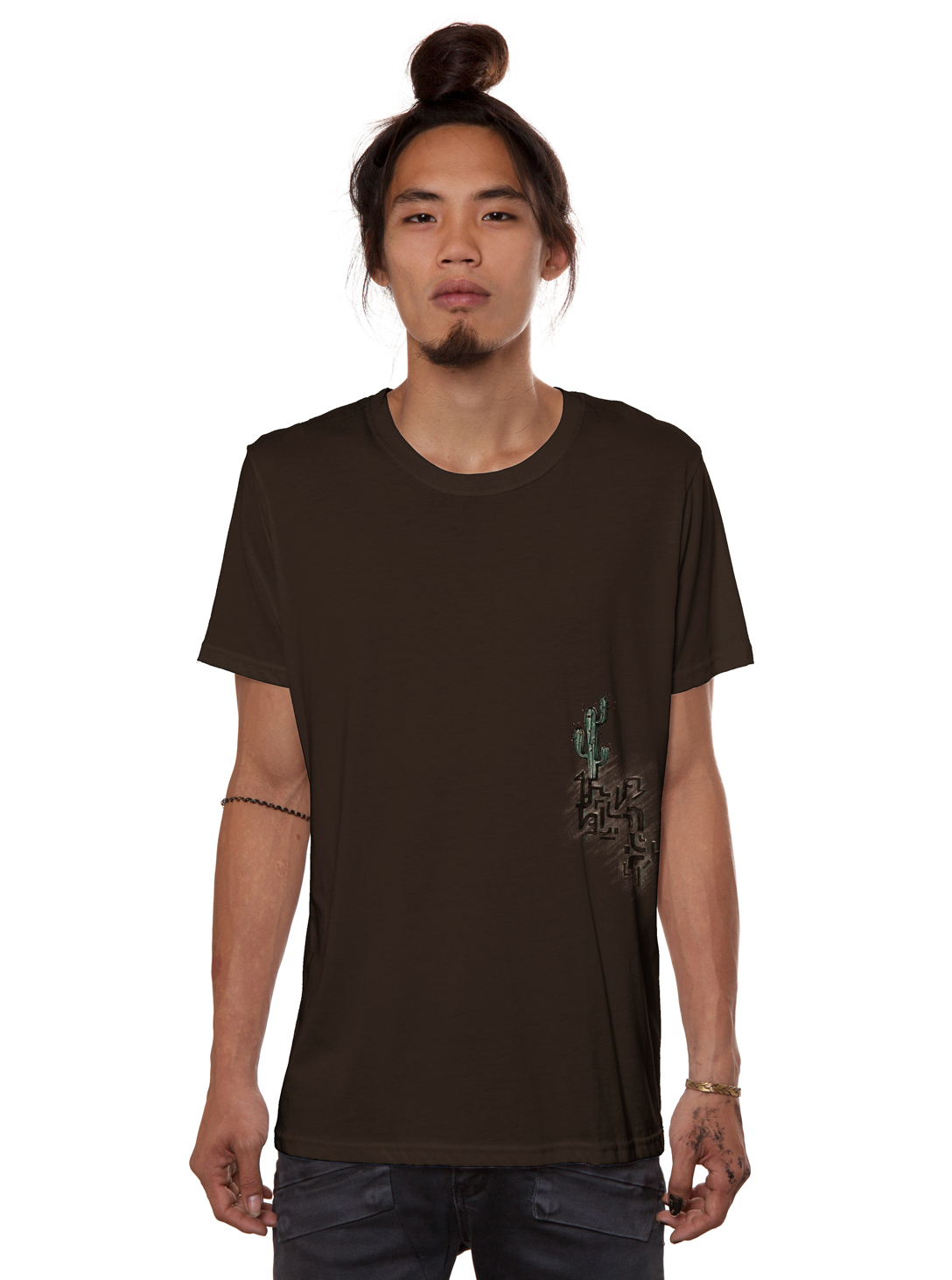 maskalito MEN'S T-SHIRT BROWN