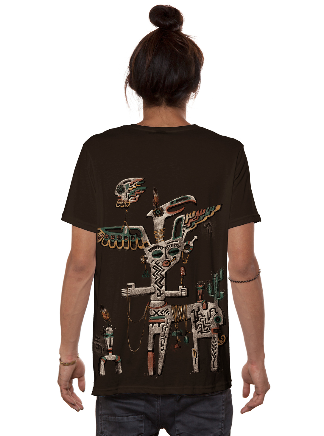 maskalito MEN'S T-SHIRT BROWN