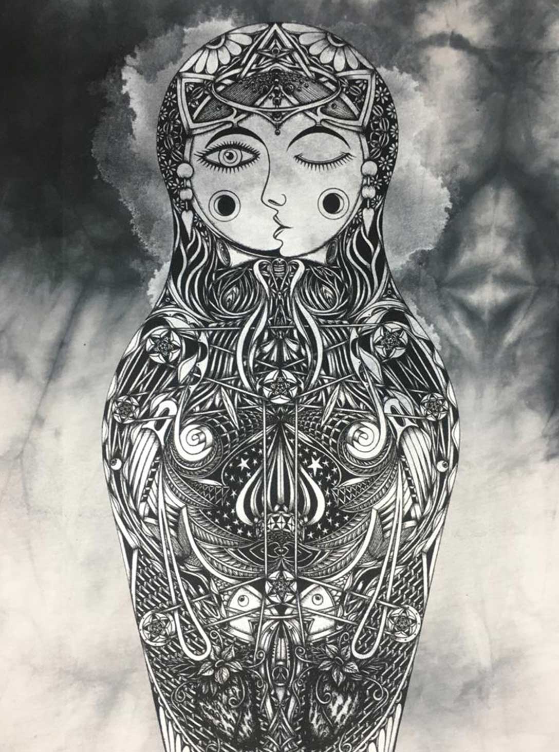 MATRIOSHKA grey Tie dye
